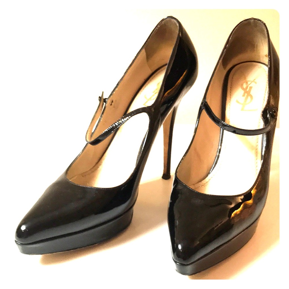 YSL patent pumps